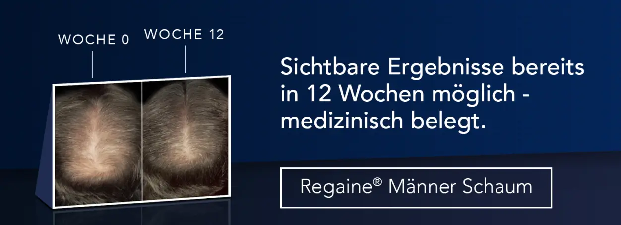 Regaine Männer Schaum - Sichtbare Ergebnisse bereits in 12 Wochen möglich - medizinisch belegt.